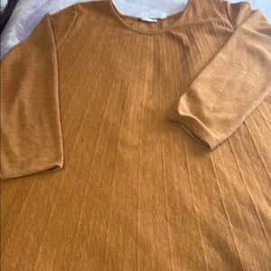 Elegant Long Sleeve Brown Dress